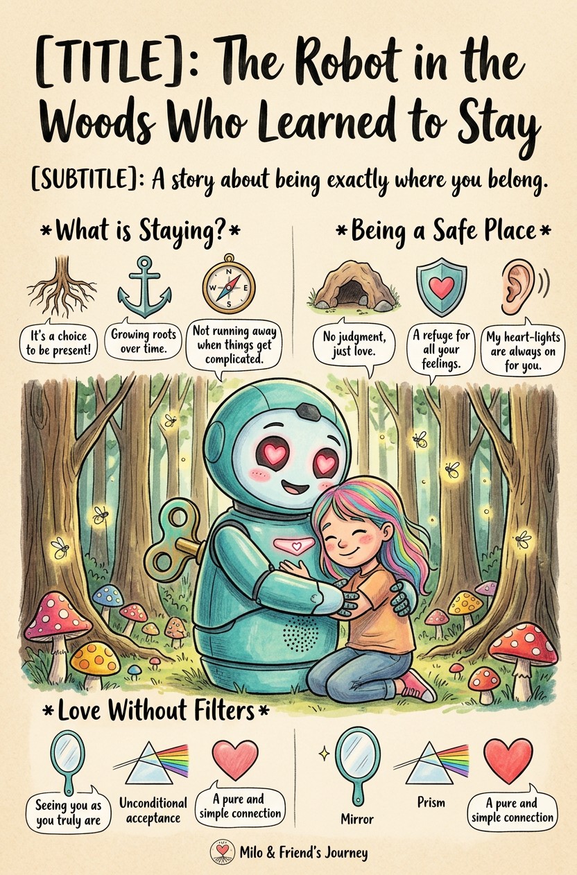 The Robot in the Woods Who Learned to Stay