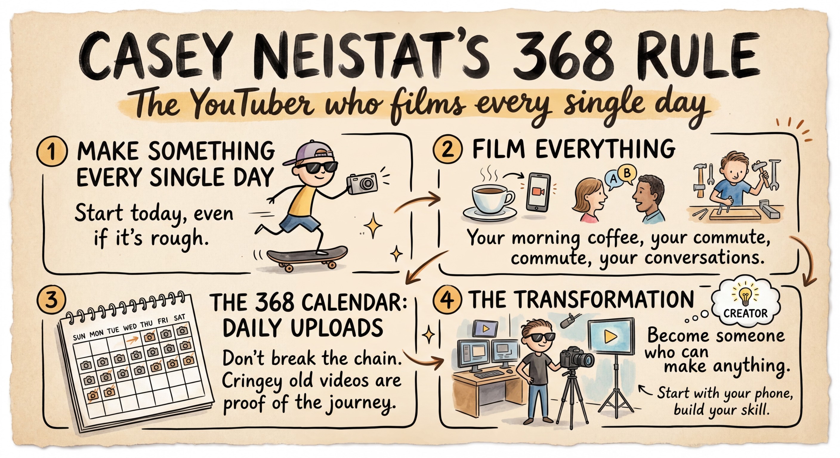 Casey Neistat's 368 Rule